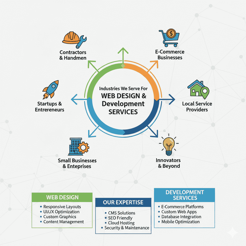 Website Design & Development Industries We serve
